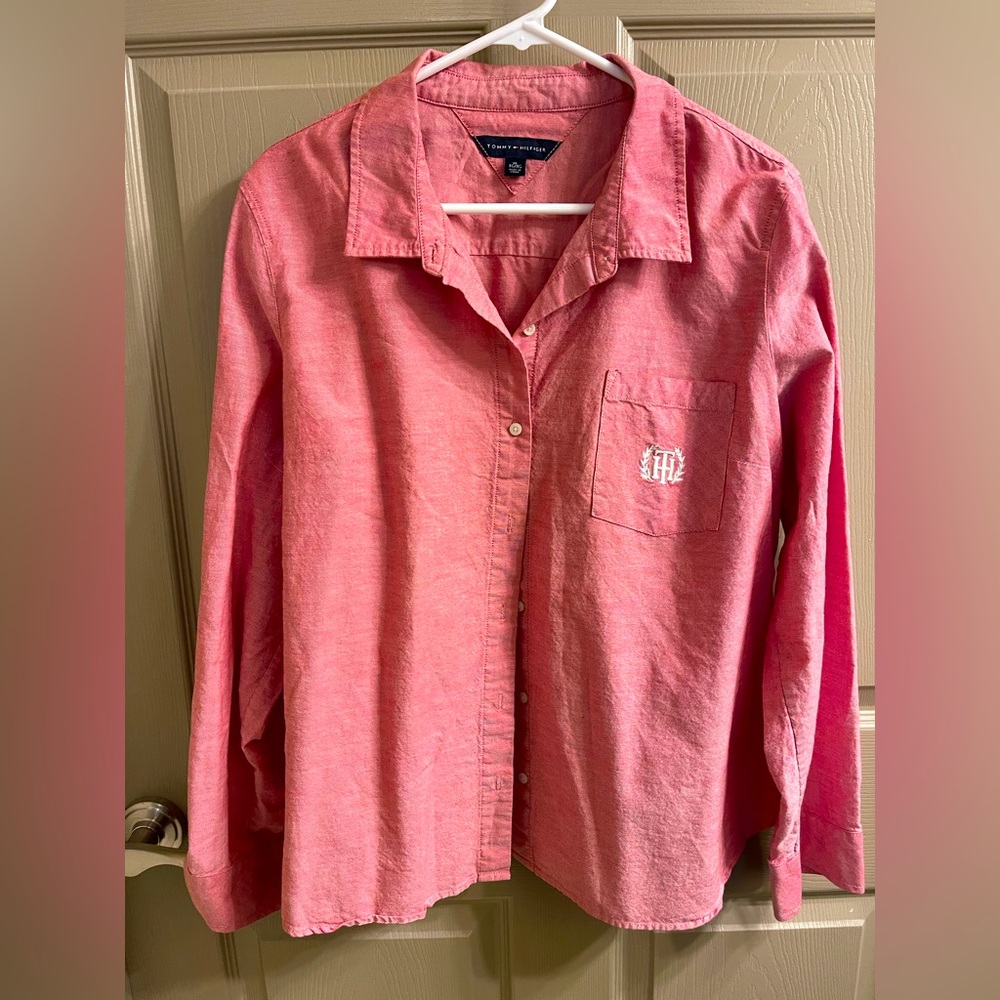 Red Tommy Hilfiger Oxford Shirt